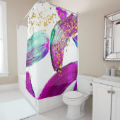 Ultra-Violet-Pinsel: Abstrakte Kunst Duschvorhang (Beispiel)