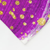 Ultra-Violet-Pinsel: Abstrakte Kunst Fleecedecke (Ecke)