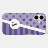 Ultra-Violet-Polka-Dot und Stripmuster Case-Mate iPhone Hülle (Rückseite (Horizontal))