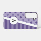Ultra-Violet-Polka-Dot und Stripmuster Samsung Galaxy Hülle (Rückseite (Horizontal))