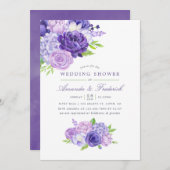 Ultra-Violet-Polterabend Einladung (Vorne/Hinten)