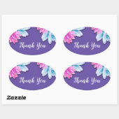 Ultra-Violet-Sukkulationen Moderne, kühne, florale Ovaler Aufkleber (Blatt)