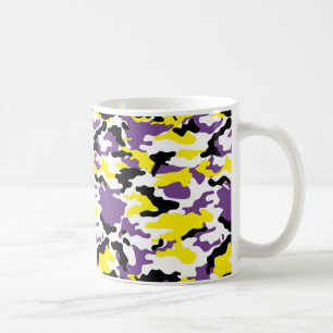 Ultra-Violet-Tasse mit goldgelber Camouflage Kaffeetasse