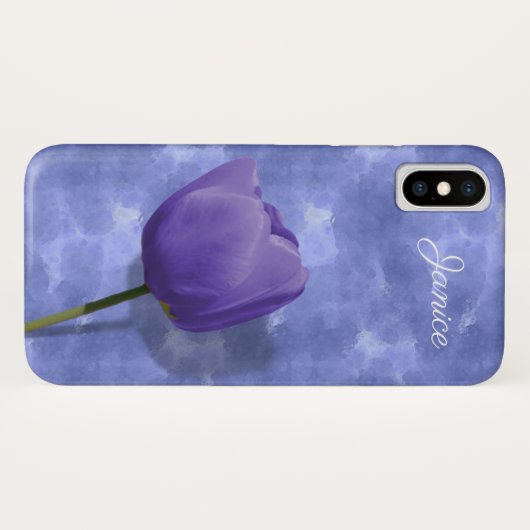 Ultra Violet Tulip iPhone X Fall Case-Mate iPhone Hülle (Rückseite (Horizontal))