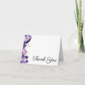 Ultra-Violet-Wasserfarben-Hochzeit Dankeskarte (Vorderseite)