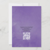 Ultra-Violet-Wasserfarben-QR-Code Hochzeit Einladung (Rückseite)