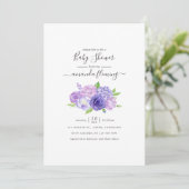 Ultra Violet Wasserfarbendusche Einladung (Stehend Vorderseite)