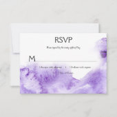 Ultra-Violet-Wasserfarbensplash-UAWG RSVP Karte (Vorderseite)