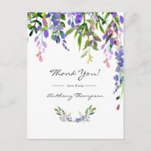 Ultra Violet Wedding Watercolor Floral Postkarte (Vorderseite)