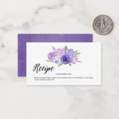 Ultra-Violett-Brautparty-Rezept Beilage Mitteilungskarte (Vorderseite/Rückseite Beispiel)