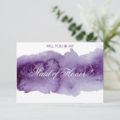 Ultra-Violett Wasserfarbe wird mein Einladung (Stehend Vorderseite)