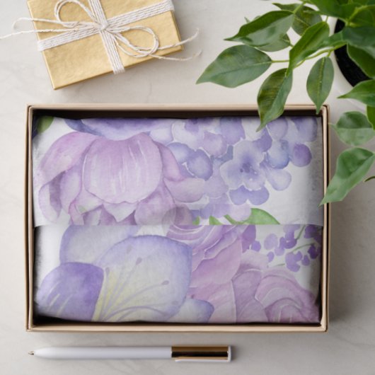 Ultra-Violett-Wasserfarben-Blüte Seidenpapier (Geschenk)