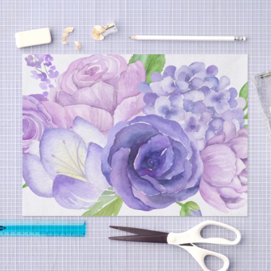Ultra-Violett-Wasserfarben-Blüte Seidenpapier (Handwerk)