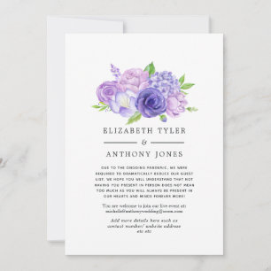 Ultra Violette Florale Hochzeitsgästeliste reduzie Ankündigung