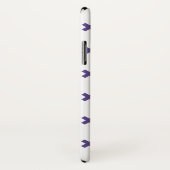 Ultra violette Kreuzstiche auf weiß Case-Mate iPhone Hülle (Hinten/Rechts)