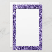 Ultra-violette lila Glitzer-Glitzern Briefpapier (Vorne/Hinten)