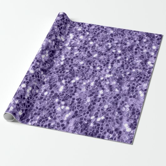 Ultra-violette lila Glitzer-Glitzern Geschenkpapier (Ungerollt)