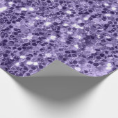 Ultra-violette lila Glitzer-Glitzern Geschenkpapier (Ecke)