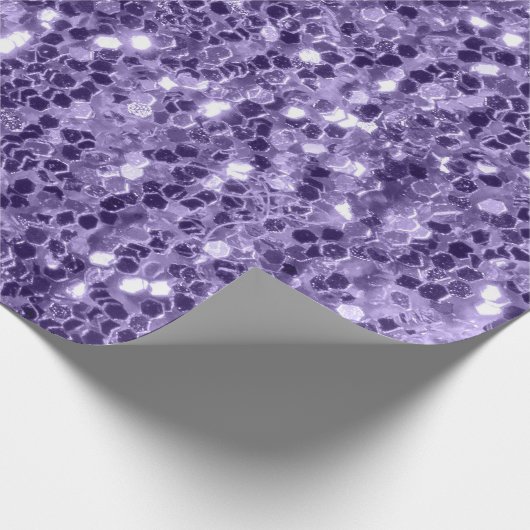 Ultra-violette lila Glitzer-Glitzern Geschenkpapier (Ecke)