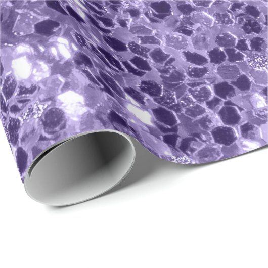 Ultra-violette lila Glitzer-Glitzern Geschenkpapier (Rolleneckpunkt)
