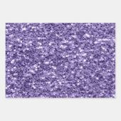 Ultra-violette lila Glitzer-Glitzern Geschenkpapier Set (Vorderseite 3)
