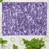 Ultra-violette lila Glitzer-Glitzern Geschirrtuch (Gefaltet)
