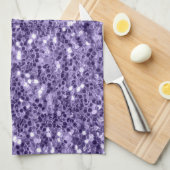 Ultra-violette lila Glitzer-Glitzern Geschirrtuch (Viertel Falte)