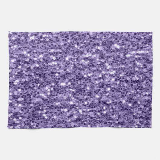 Ultra-violette lila Glitzer-Glitzern Geschirrtuch (Horizontal)