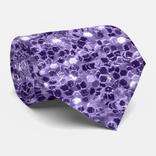 Ultra-violette lila Glitzer-Glitzern Krawatte (Gerollt)