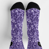 Ultra-violette lila-Glitzer-Glitzern Monogramm Socken (Oben)