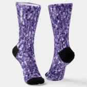 Ultra-violette lila-Glitzer-Glitzern Monogramm Socken (Gewinkelt)