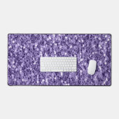 Ultra-violette lila Glitzer-Glitzern Schreibtischunterlage (Tastatur & Maus)