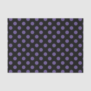 Ultra violette Polka Punkte auf schwarz Seidenpapier