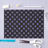 Ultra violette Polka Punkte auf schwarz Seidenpapier (Handwerk)