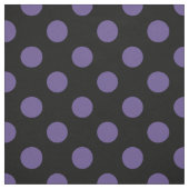 Ultra violette Polka Punkte auf schwarz Stoff (Muster)