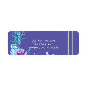 Ultra Violette Purpur- & Aquamarin-Blumen-Chic-Hoc