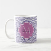 Ultra-violette Scallops Orchid Monogram Name Kaffeetasse (Links)