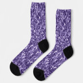 Ultra-violette Socken aus lila Glitzer (Linkes Detail)