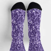 Ultra-violette Socken aus lila Glitzer (Oben)