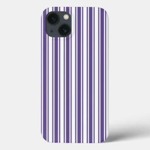 Ultra violette und weiße Candy-Streifen Case-Mate iPhone Hülle