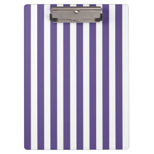 Ultra violette und weiße Candy-Streifen Klemmbrett