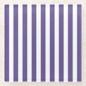 Ultra violette und weiße Süßigkeiten Glasuntersetzer (Vorderseite)