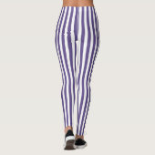 Ultra violette und weiße Süßigkeiten Leggings (Rückseite)