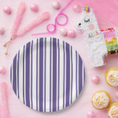 Ultra violette und weiße Süßigkeiten Pappteller (Party)