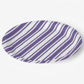 Ultra violette und weiße Süßigkeiten Pappteller (Schrägansicht)