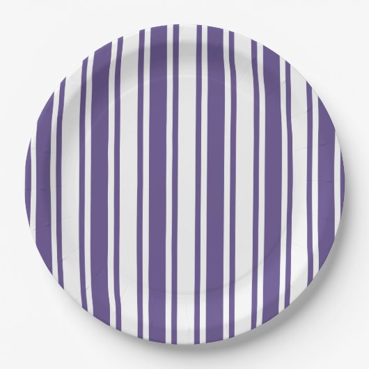 Ultra violette und weiße Süßigkeiten Pappteller (Vorderseite)