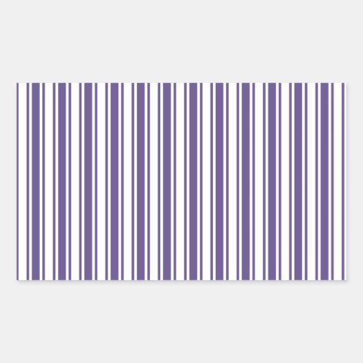 Ultra violette und weiße Süßigkeiten Rechteckiger Aufkleber (Vorderseite)