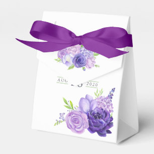 Ultra-Violette Wasserfarben-Blumen-Baby-Party Geschenkschachtel
