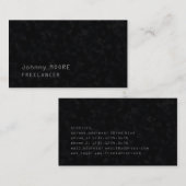 Ultradunkler, futuristischer Cyber-Schwarz Visitenkarte (Vorne/Hinten)