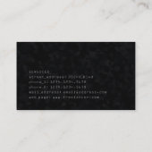 Ultradunkler, futuristischer Cyber-Schwarz Visitenkarte (Rückseite)